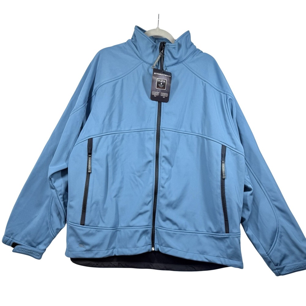 Stormtech H2X Rain Snow Jacket Mens 2XL XXL Blue Waterproof Breathable Nylon NWT